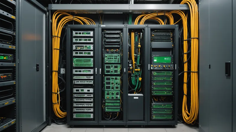 BMS control panel with BACnet network connections
